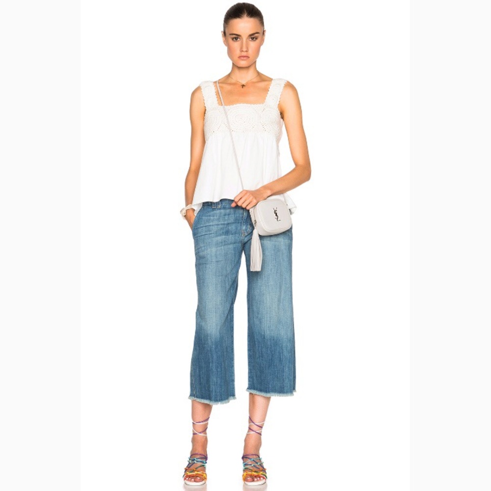 Current/Elliott Cropped Hampden Ankle Jeans Flare wide leg